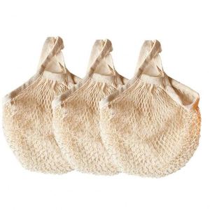 Reusable Cotton Mesh <b>Bags</b> Vegetable Fruit Packaging Market <b>Large</b> Capacity Net <b>Canvas</b> Grocery Tote <b>Bag</b> for Shopping - Product Image 5