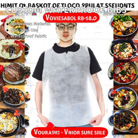 Tablier sans manches adulte jetable personnalisé bavoir non tissé étanche utilisation de refroidissement fabricant de conception imprimée pour Hotpot Restaurant