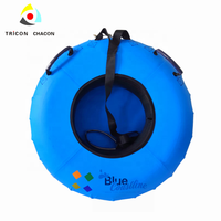 Tube à neige gonflable pour sports d'hiver, luge de ski d'extérieur, avec fond rigide en caoutchouc, housse en nylon et poignée, pour un plaisir intense