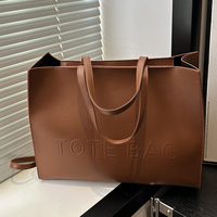 Sac fourre-tout portable grande capacité pour femme, personnalisé OEM/ODM, en cuir PU minimaliste, sac à bandoulière pour le quotidien et le travail, petit format