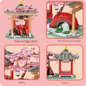 ของเล่นตัวต่อ Panlos ร้านซูชิญี่ปุ่น บ้านออนเซ็น ตัวการ์ตูนอนิเมะคุมะมง ขายดี - Product Image 6