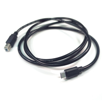 Cable de Impresora USB C a USB B de 1.5m, 2.0 de Alta Velocidad, 480Mbps, Cable de Datos de Cobre Puro para Escáner HP, Canon, Epson