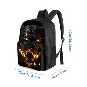 Mochila Impermeable con Diseño <span class=keywords><strong>de</strong></span> Tigre, Bolsillo Frontal Cuadrado, para Niños y Niñas, Mochila Escolar 3D <span class=keywords><strong>de</strong></span> Dibujos Animados - Product Image 2