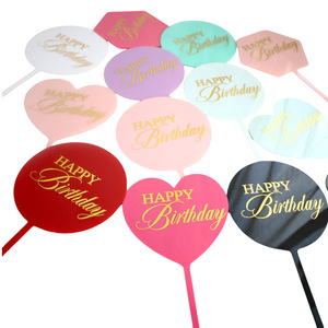 Honey And Sweetness Acrylic <b>Cake</b> Toppers Happy Birthday Gold Foil Heart Round <b>Cake</b> <b>Decorations</b> For Birthday Party <b>Supplies</b> - Product Image 1