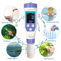 Stylo testeur de qualité de l'eau numérique 7-en-1 pour l'eau potable | pH TDS EC ORP SALT H2 Temp Meter