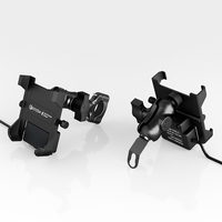 Support de téléphone portable pour vélo/moto, avec port USB, étanche IPX6, en alliage d'aluminium, compatible avec l'installation sur guidon Kawasaki