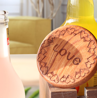 Ouvre-bouteille d'aimants ronds en bois multifonctions personnalisés pour réfrigérateur en gros