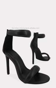 New Women's Plus Size Ladies Sexy Party Square Head Straight Toe Back Zipper Slim Heel <b>Pumps</b> Sandals Shoes - Product Image 4