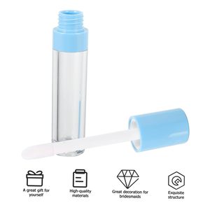 Halloween Lindo Tubo de Brillo Labial Transparente de 4ml con Diseño de Varita Grande, Envase Vacío de Plástico Serigrafiado con Llavero para Cuidado Facial - Product Image 2