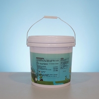 Seau en plastique DisonWay personnalisé, imprimé, de qualité alimentaire, hermétique, durable, 9L, pour peinture, revêtement, construction, stockage