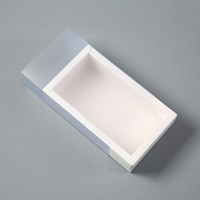 Boîte d'emballage tiroir en papier kraft écologique avec manchon givré, gaufrage personnalisé pour étui de téléphone, parfum, vêtements, emballage cadeau, logo