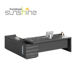 Ánh nắng mặt trời gỗ hiện đại điều hành CEO bàn 5 cm Độ dày bảng Top Sồi/Walnut Màu văn phòng CEO Ông Chủ bàn với ngăn kéo - Product Image 2