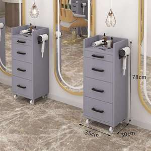 Professional 2026 White <b>Rolling</b> Barber Spa Facial Metal Hair Salon Beauty Salon Hairdressing Trolley <b>Carts</b> - Product Image 5