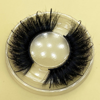 Extensions de cils en vraie fourrure de vison 25MM, super volumineuses, 5D, longues et épaisses, effet pointu, vente en gros, en bande, en vrac