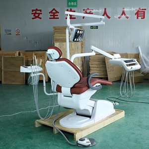 وحدة كرسي أسنان عالية الجودة متعددة الوظائف مع مفتاح قدم خارجي وزجاجة مياه وإضاءة LED ثنائية اللون بـ 6 فتحات للمستشفيات وعيادات الأسنان - Product Image 3