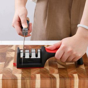 3-in-1 Knife Sharpener Wholesale Household Multifunctional Three-Stage Knife Sharpener Quick Ceramic Knife Sharpener - Product Image 2