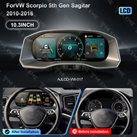 Panel Instrumen Digital LCD 10,3 inci Virtual Cockpit untuk VW Amarok 2017-2020, Retrofit Spedometer Mobil, Aksesoris Mobil