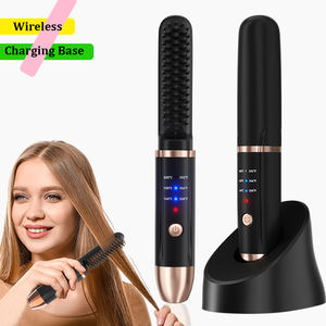 Lisseur Cheveux Professionnel Rechargeable, Peigne Chauffant Rapide Barbe, Brosse Lissante Électrique - Product Image 1