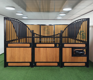 고급 32mm 대나무 및 아연 도금 강철 휴대용 말 안정 마구간 (전면 도어 포함) <span class=keywords><strong>3</strong></span> 년 보증 농장 사용 - Product Image 4