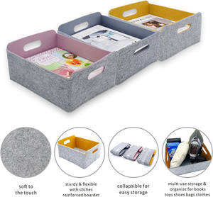 Cestas de Almacenamiento Plegables de Fieltro, Organizadores de Cajones, Cajas para Juguetes, Revistas y Libros para Niños - Product Image 3