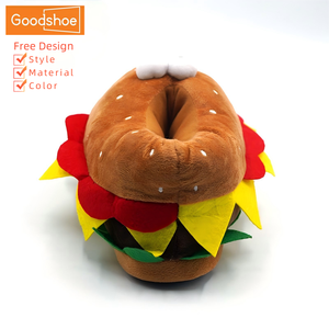 Vente chaude femmes fourrure pour pantoufles EVA semelle extérieure automne farci Hamburger frites Pizza pain chaud maison chaussures cadeaux - Product Image 2
