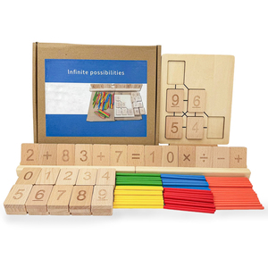 Toán đếm Bảng tính toán bằng gỗ Đồ chơi giáo dục học chơi khám phá số Montessori đồ chơi cho bé - Product Image 1
