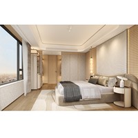 Ensemble de conception d'intérieur moderne et de style resort sur mesure, tout-en-un, avec matériaux complets, armoires modulaires et meubles
