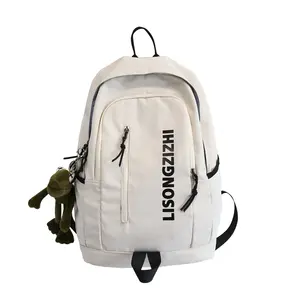 New Student Backpack Korean Casual Canvas Junior High School Student School Bag Large -capacity Computer Backpack Manufacturers