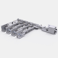 Machine de cartonnage automatique à chargement latéral vertical pour sachets souples