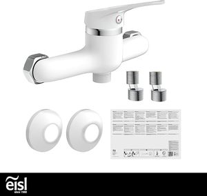<span class=keywords><strong>Mitigeur</strong></span> de douche, <span class=keywords><strong>mitigeur</strong></span> à levier unique, connexion facile au tuyau de douche, chrome/blanc - Product Image 5