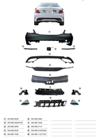 Nouveau kit de lifting pour Mercedes-Benz Classe C W205, pare-chocs avant/arrière ABS à fixation par boulons, capteur d'aide au stationnement, kit carrosserie, ajustement universel, garantie 6 mois
