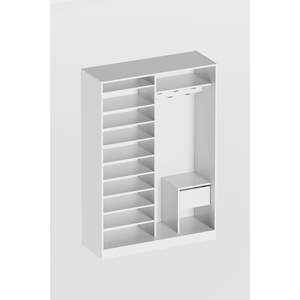 Porte-manteau mural moderne et simple pour entrée, avec rangement pour chaussures et support pour vêtements et chapeaux, breveté - Product Image 6