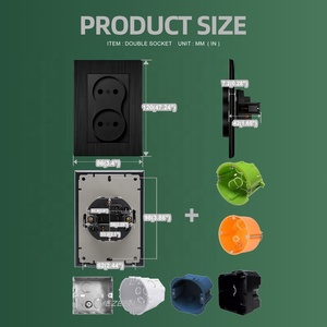 Estándar europeo 220V Rusia enchufe Panel de aluminio 2P enchufe de la UE 16A sin conexión a tierra - Product Image 5