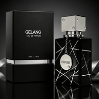 Flacon de parfum en verre de luxe unique, noir, 30 ml, 50 ml, flacon de parfum en verre 100 ml, flacon de parfum personnalisé avec emballage en boîte