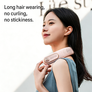 Ventilador de Cuello Portátil Recargable, Mini Ventilador Inalámbrico Plegable con Tres Velocidades Ajustables para Uso en Exteriores, Auto y RV - Product Image 5