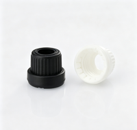 En stock – Bouchon à vis en plastique côtelé avec bulbe en caoutchouc, compte-gouttes anti-fuite pour flacon d'huile essentielle, de sérum ou de cosmétique