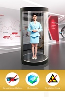 Vitrine holographique humaine numérique interactive 3D AI Holobox pour les expositions de musée Écran tactile Utilisation éducative en intérieur OEM