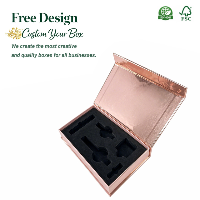 OEM Premium Drawer Box Packaging Foam Insert Matte Finish Gold Foil Custom Printed Packaging for Candle Set
