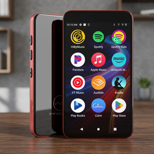 เครื่องเล่นเพลง HiFi ระบบ Android 12 ขนาดเล็ก หน้าจอ 4 นิ้ว ความจุ 3+32GB ตัวเครื่องทำจากโลหะผสมสังกะสี ลำโพงในตัว รองรับ GMS WiFi USB DAC G5 MP4 - Product Image 3