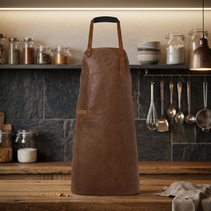 Delantal de Cuero Estilo Clásico, Diseño Duradero para Uso Diario en la Cocina, con Bolsillos - Product Image 5