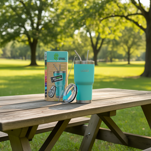 Mug de voyage en acier inoxydable 30 oz, isolé sous vide, avec couvercle à ouverture par pression, pour café, maison, bureau, cadeau, randonnée, camping - Product Image 2