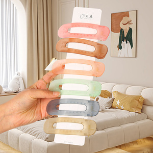 Morandi Colored Hair <b>Clips</b> 12 Cm Plastic Side <b>Clip</b> For Women Daily Use - Product Image 2