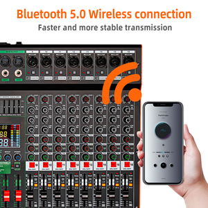 TC16 Professional 16 Channel Mixing <b>Console</b> Audio Sound Cards Mixers DJ Controller/USB Audio <b>Console</b> Mixer - Product Image 4