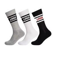 Calcetines Deportivos Personalizados con Bajo MOQ, Calcetines de Algodón de Media Caña, Blancos, Unisex, para Baloncesto y Atletismo