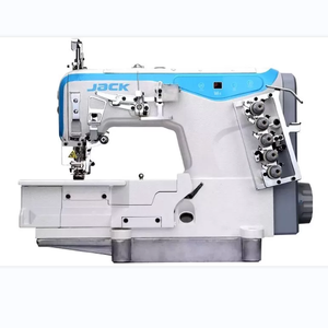 Jack 3-needle 5-thread Flat Bed Direct Drive Interlock Industrial <b>Sewing</b> Machines - Product Image 1