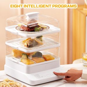 Double-layer Steaming Rack Large Capacity <b>Electric</b> Food <b>Steamer</b> Home Food Warmer Cooker Vegetables Steam Cooker - Product Image 6