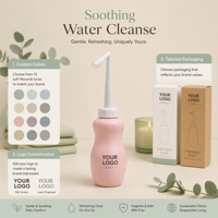 Vente en gros : Mini pulvérisateur de bidet manuel rose portable de 300 ml pour l'extérieur, bouteille de toilette à main Shattaf avec buse rétractable, bidet de voyage