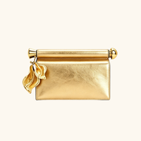 Tas Wanita Jwpei Lady Flower Dekoratif dengan Kancing Magnet, Aksen Logam, Desainer, untuk Tampilan Formal/Kasual, Semua Musim
