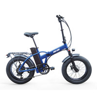 Vélo hybride électrique pliant à vitesse variable de 20 pouces batterie 48v10.4ah moteur 500w gros pneu motoneige vélo