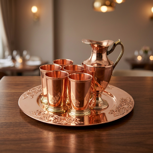 Juego de 8 Vasos de Cobre Sólido, Diseño Clásico y Duradero - Product Image 2